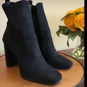 ALDO Aurellane Flex Black Suede Heeled Ankle Boots